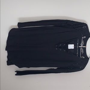 Free People Long sleeve Black shirt